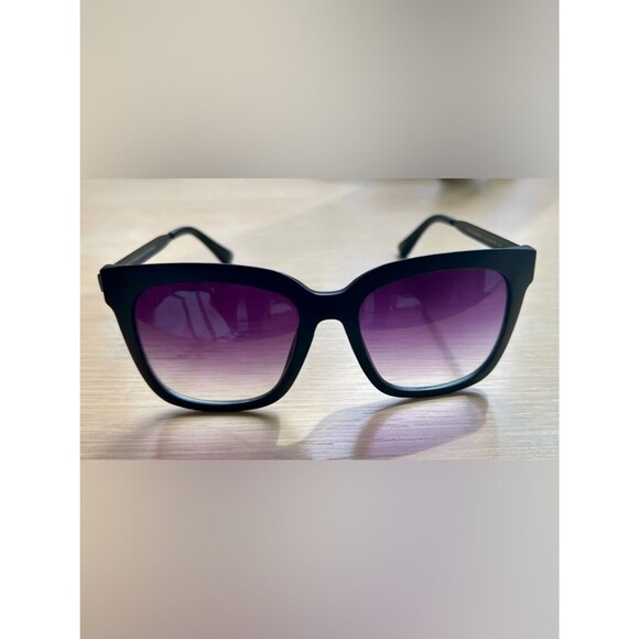 Hailey 54mm Square Sunglasses with Gradient Lenses Color Matte Black/grey main image 5